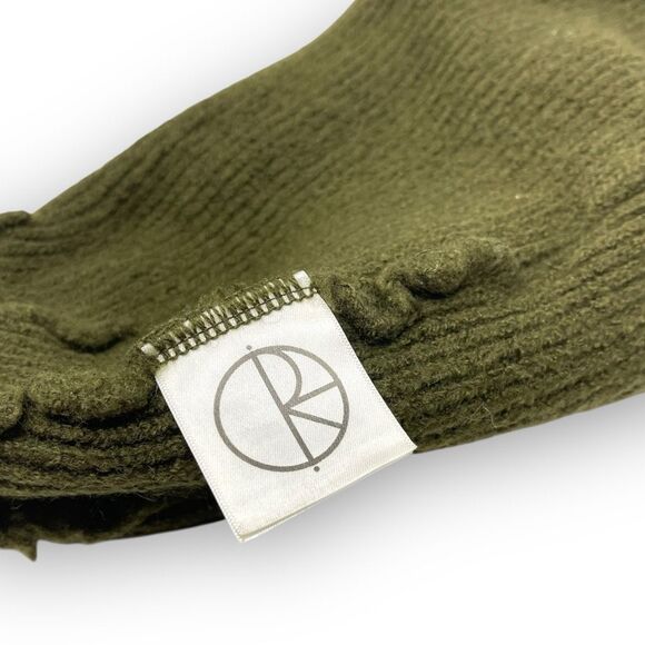 Polar Skate Company Earthquake Green Merino Wool Double Fold Beanie OSFM Shrunk - Picture 5 of 9